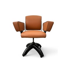 Rare Tansad De Luxe V.26 Brown vinyl leather Office Chair