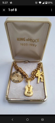 Nib vintage elvis presley gold - nib,