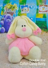 New Knitting Pattern Cotton Candy Bunny  Knitting by Post Original A5 Leaflet