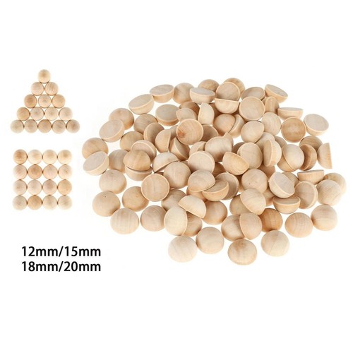 100pcs unfinished half wood - 100pcs,