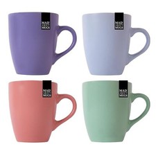 Set Of 4 Mugs Coupe Stoneware