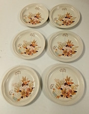 Poole England "Summer Glory" 6 X  Sandwich Plates 17 Cm Diameter