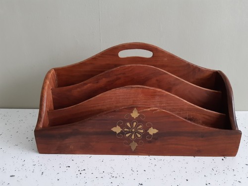 Vintage indian wooden letter - wooden,
