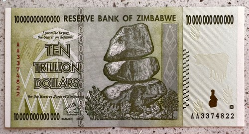 Zimbabwe trillion dollar - z$10,
