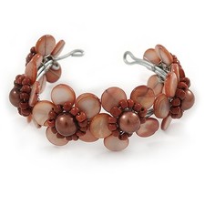 Romantic Shell Floral Cuff