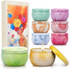 Scented Candles Gifts Set , 8 Pack Aromatherapy Candle 120 Hours Burning Time