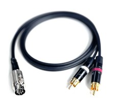 Naim Audio 5 Pin Din Latching Plug to 2 x RCA Phono Lead Aux input lead