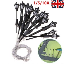 1-10x HO OO Gauge Model Train Lamps Railway Lamp Posts Led Street Lights 1:75,