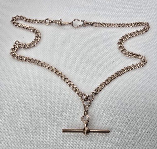 9ct rose gold graduated - 9ct, albert
