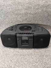 Sony CFD-20L Boombox Stereo CD Player and Radio Cassette Working Tested New Belt