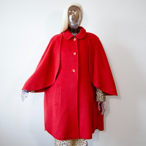 Vintage 1960s scarlet red wool - vintage,