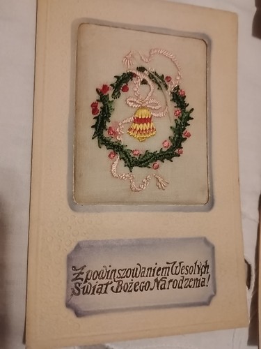 Ww1 silk embroidered unused - ww1,