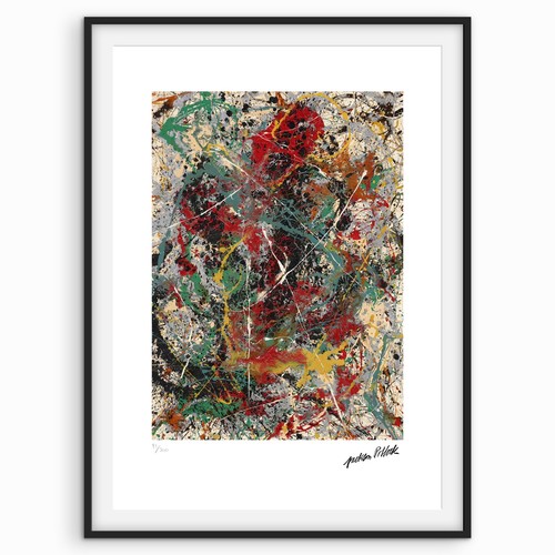 Jackson pollock signed drip - pollock,