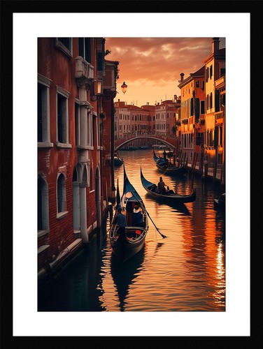 Intimate venice canals framed - venice,