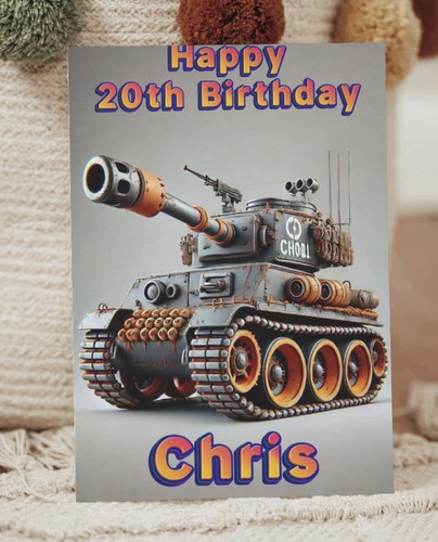 Army tank personalised - army,