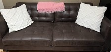 3 seater dark brown sofa -