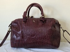 Ashwood Burgundy Leather Work Office Overnight Shoulder Bag Detachable Strap