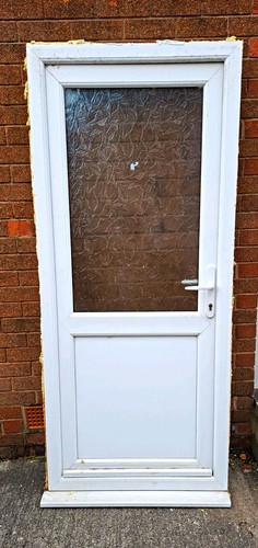 White upvc half - upvc, glazed
