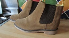 Joules tan suede leather Chelsea boots size 7 fab condition,worn twice