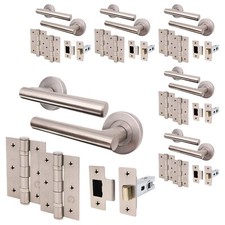 Satin Nickel Door Handle Latch