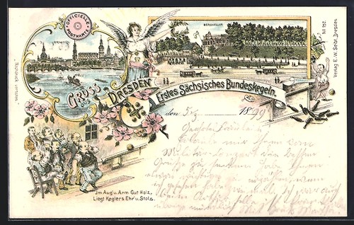 Lithograph dresden first - lithograph,