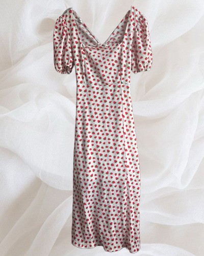 Fairycore strawberry midi - strawberry,