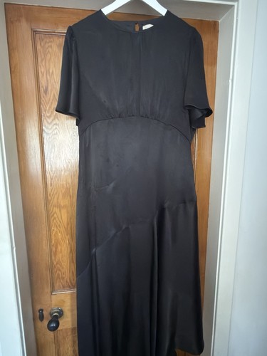 Coast black viscose midi dress - midi,
