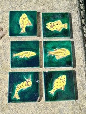 Vintage reclaimed tiles - tiles, fish