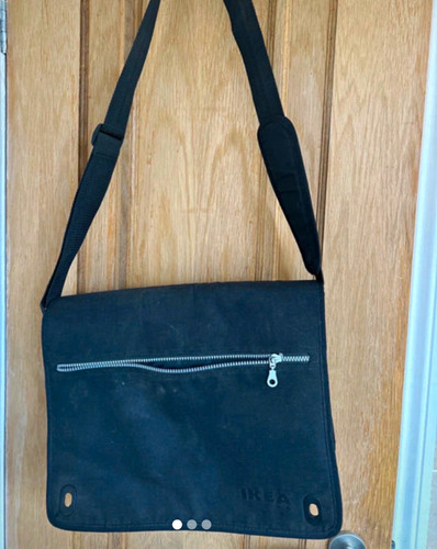 Ikea black canvas shoulder - canvas,