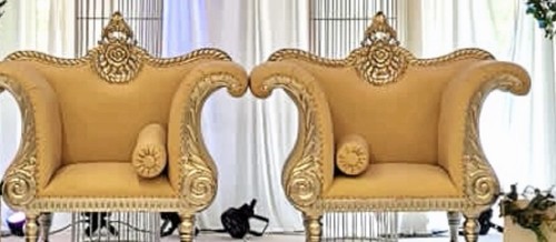 Throne chair silver frame - silver,