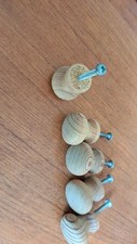 New. X5 Genuine Pine Wooden Drawer Cupboard Knob ,Unlacquered