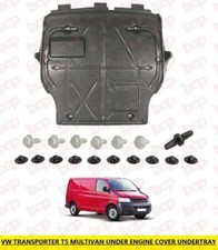 VW TRANSPORTER T5 UNDERTRAY UNDER ENGINE COVER WITH CLIPS BLOTS FIXING