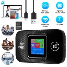 4G Unlocked LTE LCD Portable Mobile Broadband Wireless WiFi Router MiFi hotspot