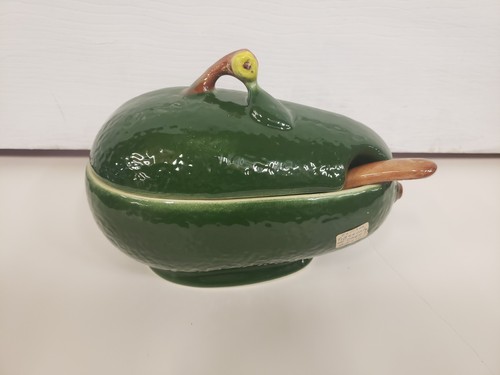 Vintage ceramic avocado shaped - vintage,