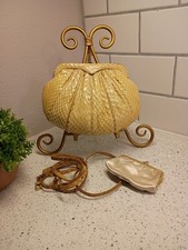 Judith Leiber snakeskin clutch