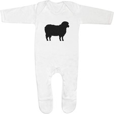 Sheep silhouette baby romper - silhouette',