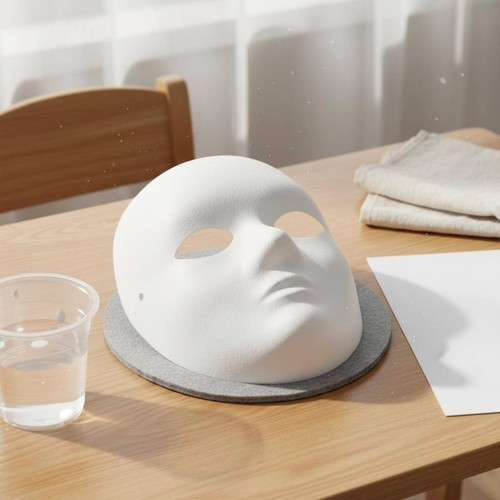 White paper pulp - paper, mask