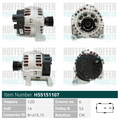 Hoffer alternator bmw rover - hoffer,