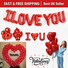 Valentine's Day Party Balloon Curtain Shapes I Love You Decor
