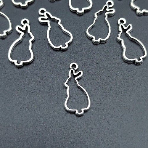 Rabbit charms tibetan silver - charms,