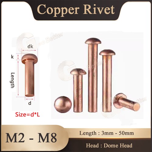Copper rivet dome head purple - rivet,