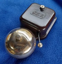 VINTAGE ORIGINAL ELECTRIC GEC BAKELITE BRASS DOOR BELL BUTLER BELL LOW VOLTAGE 