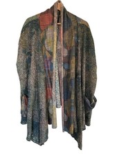 Broken Threads Sleeveless Cloak Cardigan Boho Patchwork Mixed Media High Low
