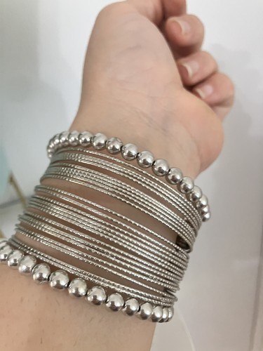 Bangles silver oxidised cuff - silver,