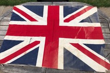 Old Well Worn Vintage Union Jack 44” X 31 1/2”