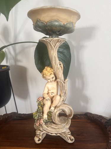 Vintage italian cherub planter - italian,