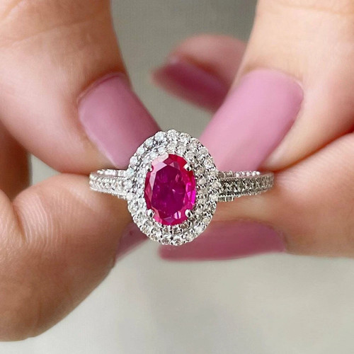 20ct oval cut natural pink - 4.20ct,
