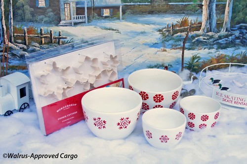 Crate barrel snowflake bowls - crate,