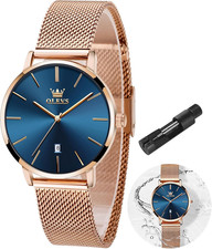 Reloj mujer lujo delgado acero