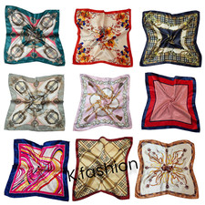 Ladies Girls Good Quality Square Satin Silk Scarf Scarves Neck Head Wrap Bandana